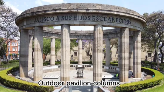 Large Sculpture Natural Stone Greek Maiden Sculpture Roman Pillar Marble Gazebo with Roman Column