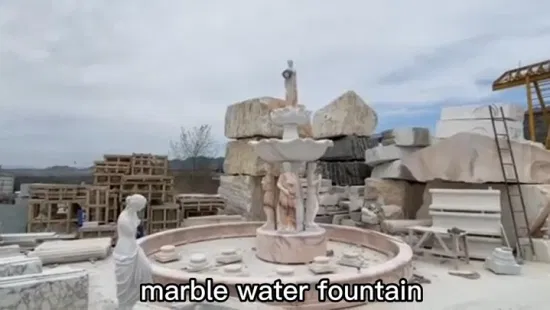 Outdoor Stone Products Large Natural 3 Tiers Graden Stone Marble Water Fountain