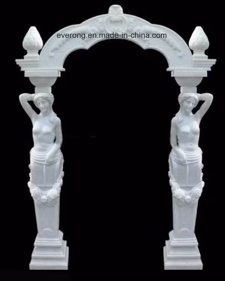 Stone Marble Granite Arch Door Surround with Figure Designs