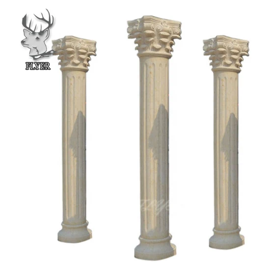 Outdoor Indoor Decorative Building Pillar Natural Stone Greek Column Marble Roman Columns for House